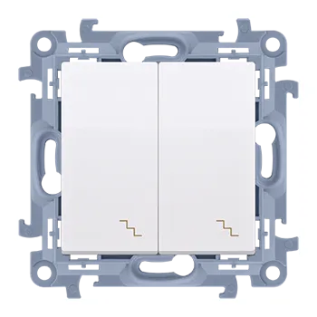 vypínač Vypínač střídavý, s orientačním LED podsvětlením, řazení 6So, 10 A / 230 V~,, Simon 10 CW6/2L.01/11