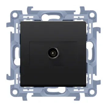 Elektrická zásuvka Zásuvka anténní TV 1 násobná koncová, Simon 10 CAK1.01/49, černá