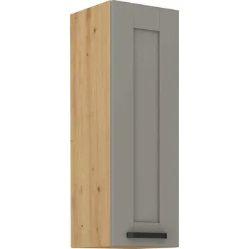 Šatní skříň Skříň, šíře 30 cm, výška 90 cm Dub artisan Světle šedý mat