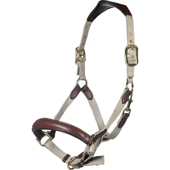 HKM ohlávka Luna - béžová/hnědá- Cob