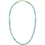 Manoki Luxusní pánský náhrdelník Antonio Gold - jaspis, tyrkys, hematit WA811GN Tyrkysová 45 cm