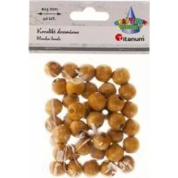 Set školních potřeb Koraliki drewniane jasno brązowe 40szt