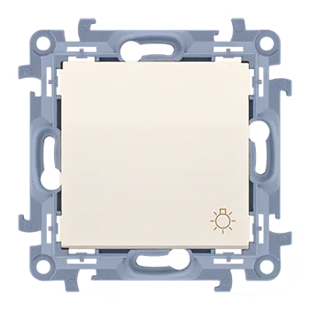 vypínač Tlačítko zapínací, s piktogramem “světlo”, řazení 1/0, 10 A / 230 V~, bezšroubové, Simon 10 CS1C.01/41