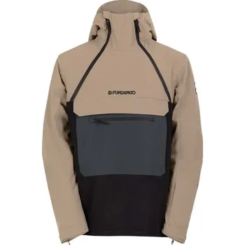 Pánská lyžařská/snowboardová bunda FUNDANGO HYDRA ECO ANORAK M Hnědá, Černá, Tmavě šedá