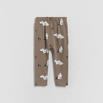 Dětská móda Reserved - Bavlněné legíny Mumínci - tmavě hnědá - 067FO-89X - 067FO-89X-80