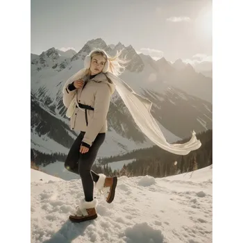 Dámský kabát Sinsay - Bunda puffer s&nbsp;kapucí - olivová - 568FH-19X - 568FH-19X-S