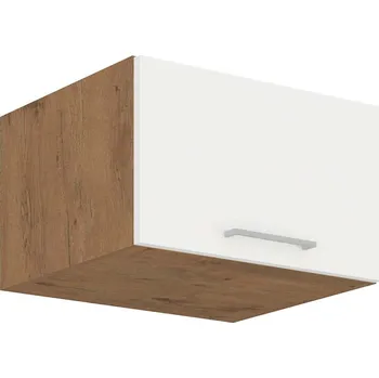 Šatní skříň Hluboká jedno-výklopná skříň, šíře 60 cm Bílý lesk