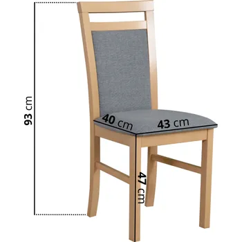 Jídelní židle MILANO 5 Světlý ořech 29B