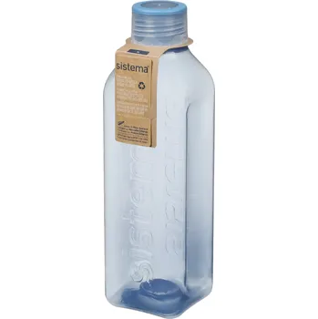 Láhev Láhev Sistema Square šroubovací víčko 1 l Barva: modrá