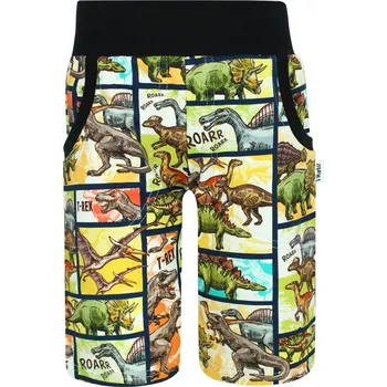 Chlapecké kraťasy V-Mart, Chlapecké bermudy Dinosauří komiks (s gumou v pase) 110/116