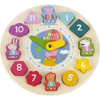 Puzzle Dřevěné puzzle Prasátko Peppa (hodiny)