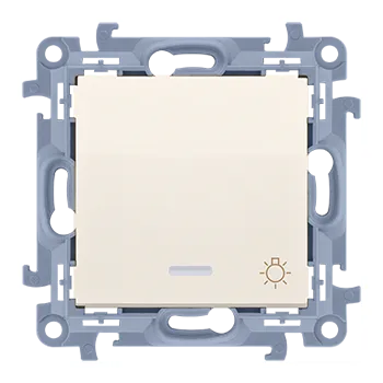 vypínač Tlačítko zapínací, s piktogramem “světlo”, s orientačním LED podsvětlením,, Simon 10 CS1L.01/41