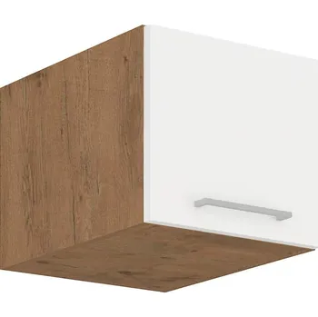 Šatní skříň Hluboká jedno-výklopná skříň, šíře 40 cm Bílý lesk