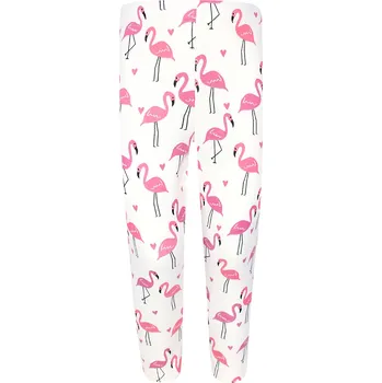 Dívčí legíny V-Mart, zateplené legíny Plameňáci 110/116