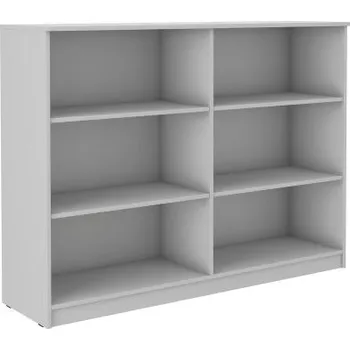 regál Kancelářský regál, výška 118cm Světle šedá