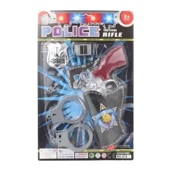 Dětská zbraň Policejní sada pro děti s pistolí, pouty a odznakem