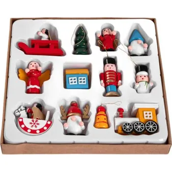 Vánoční ozdoba Závěsná vánoční dekorace CHRISA 713613 (12 ks)