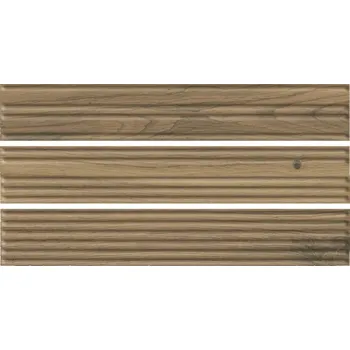 Obklad Carrizo wood elewacja struktura stripes mix mat - obkladačka lícovka 39,7x6,5 hnědá 167980