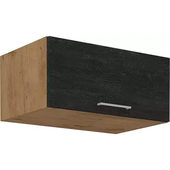 Šatní skříň Hluboká jedno-výklopná skříň, šíře 80 cm Tmavé dřevo