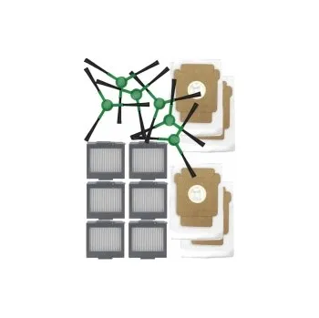 Sada příslušenství pro robotický vysavač Kartáčky, HEPA filtry pro vysavač IROBOT Roomba Max 705 Vac + AutoEmpty dock White a sáčky sada 16ks