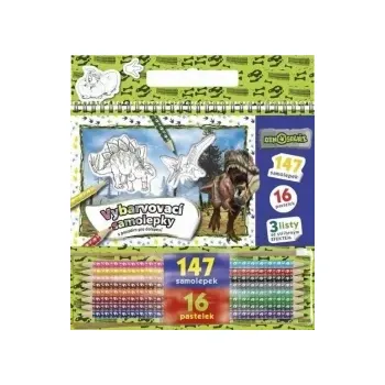 omalovánky Dinosauři - Vybarvovací samolepky