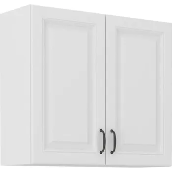 Šatní skříň Dvoukřídlá skříň, široká 80cm Bílý Bílý mat