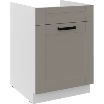 Odpadkový koš Dřezová skříňka na tříděný odpad, šířka 60 cm Bílý Světle šedý mat