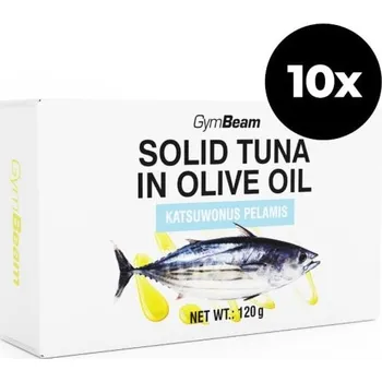 Fitness strava Tuňák v olivovém oleji - GymBeam Balení (g): 10 x 120 g