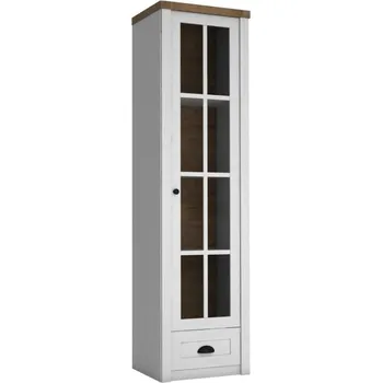 Obývací pokoj Vitrína JULIANA 50 cm Borovice Anderson / Dub Lefkas Ano