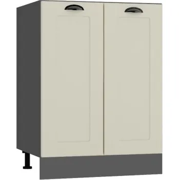 Kuchyňská skříňka Spodní dvoukřídlá skříň, šíře 60 cm šedý grafit Latté