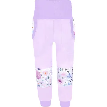 Dívčí kalhoty V-Mart, Dívčí tepláky s dvojitými koleny Kytičky 86