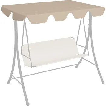zahrada-XL Náhradní stříška na zahradní houpačku béžová 188/168x145/110 cm 312084