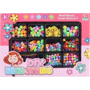 Dětské navlékací korálky Korálky plastové v krabičce