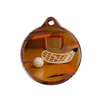 Florbalová medaile UV50003 - 50 mm, Bronz