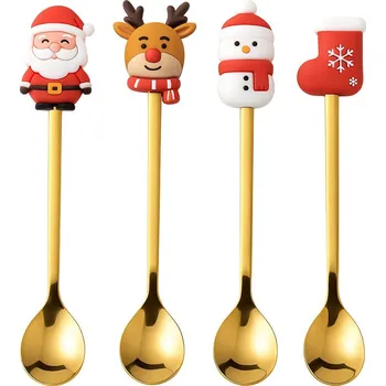 Stolování eCa LYZ4 Luxusní vánoční sada lžiček, 4 ks