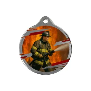 Hasičská medaile UV32012 - 32 mm, Stříbro