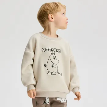 Chlapecká mikina Reserved - Mikina s kapucí Moomins - béžová - 028FK-08X - 028FK-08X-92