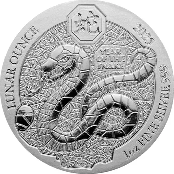 Stříbrná investiční mince Rok Hada Rwanda 1 Oz 2025