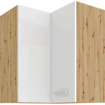 Šatní skříň Rohová Skříň 90° Bílý lesk