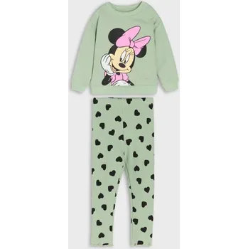Dívčí oblečení Sinsay - Souprava mikiny a legín Minnie Mouse - olivová - 428GK-81X - 428GK-81X-86