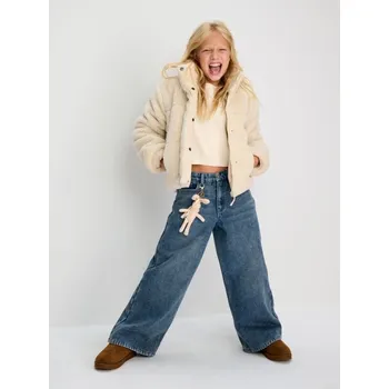Dívčí kalhoty Sinsay - Zateplené džínové kalhoty s fleecovou podšívkou - jiné - 324GG-52J - 324GG-52J-140