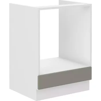 Skříňka na vestavnou troubu, šíře 60 cm Bílý Světle šedý mat