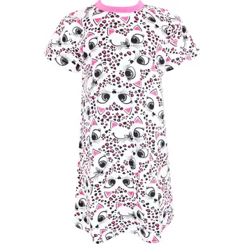 Dívčí pyžamo V-Mart, Dívčí noční košile Kočičky a srdíčka 134