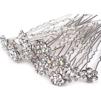 Štrasová vlásenka - Květinka krystal 1ks