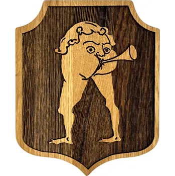 Replika zbraně Replika Kingdom Come: Deliverance II - Dřevěný štít na stěnu Hospoda Díra (malý)