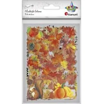 Naklejki foliowe 8 plansz dynie, liście, grzyby