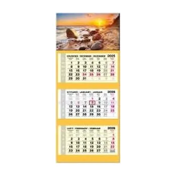 Kalendář Kalendarz 2026 trójdzielny LUX gł. wypukła Bałtyk