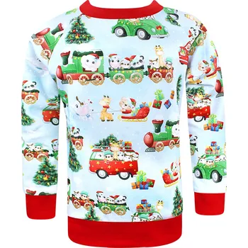 Dívčí mikina V-Mart, Dětská mikina Vánoční vláček 122/128