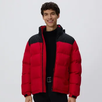 Reserved - Prošívaná bunda se schovávací kapucí - červená - 470EW-33X - 470EW-33X-M