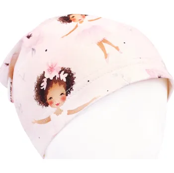 Čepice V-Mart, Dívčí jarní/podzimní čepice Baletky - růžové 50-52 cm